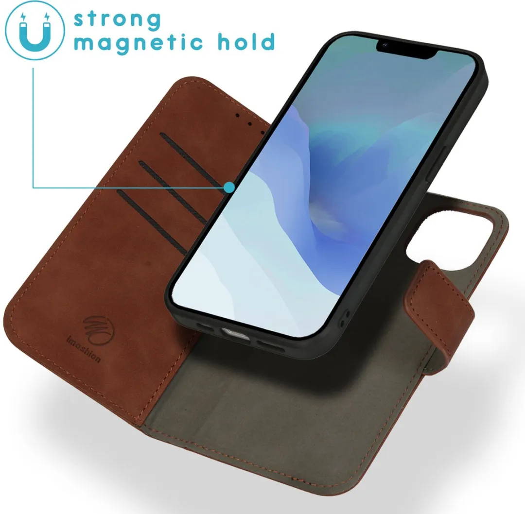 Imoshion iPhone 14 Hoesje 2-in-1 Bookcase - 3 Pasjes - Bruin