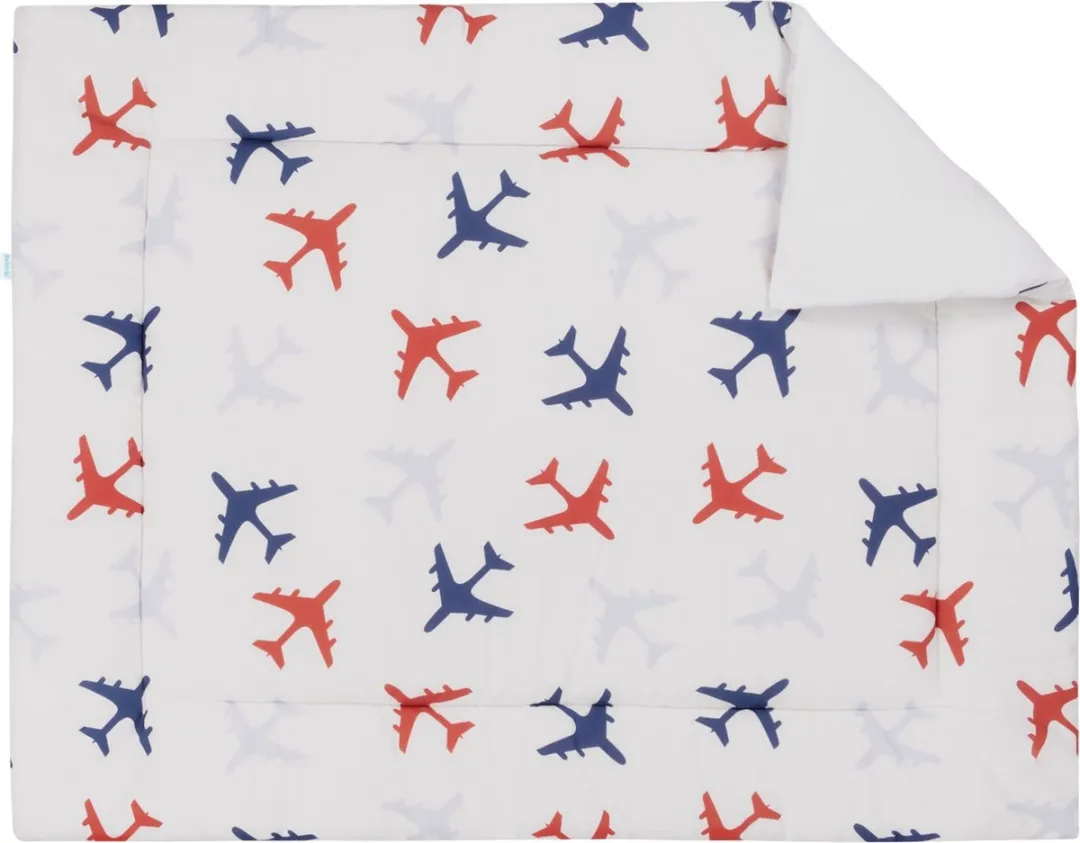 BINK Bedding Boxkleed Planes Blauw 80x100cm
