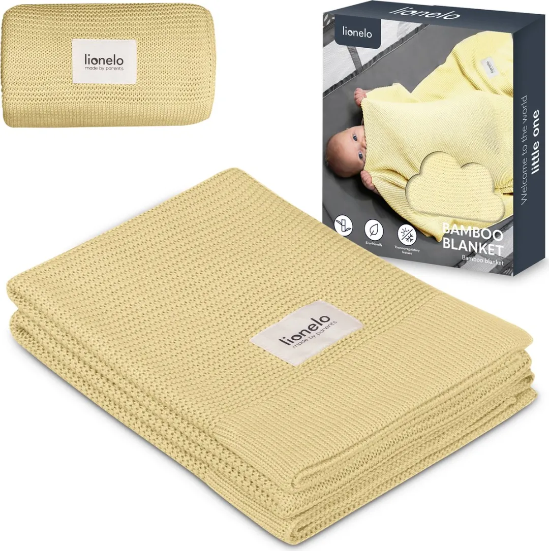 Lionelo Bamboo Blanket Deluxe Babydeken 100x75cm - Muntgroen