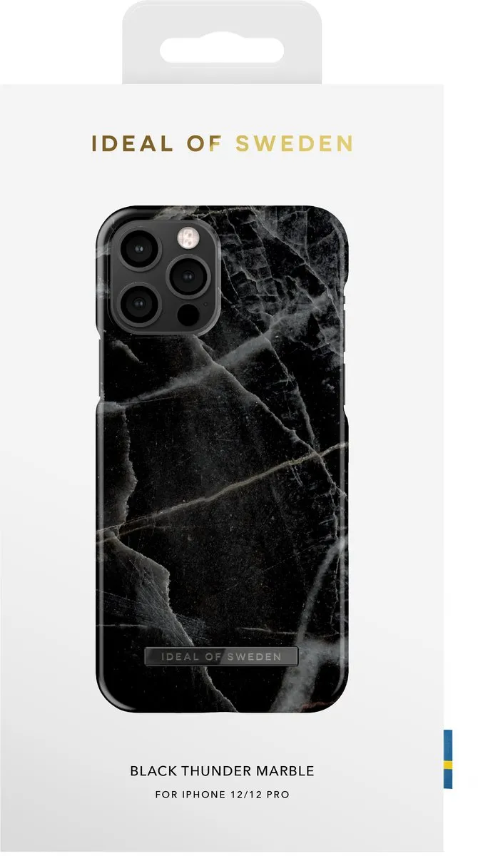 iDeal of Sweden iPhone 12/12 Pro Hoesje Black Thunder Marble - IDFCAW21-I2061-358 - afbeelding 5 van 6