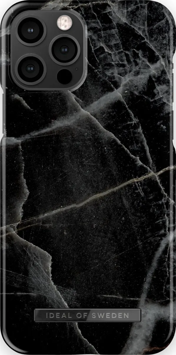 iDeal of Sweden iPhone 12/12 Pro Hoesje Black Thunder Marble