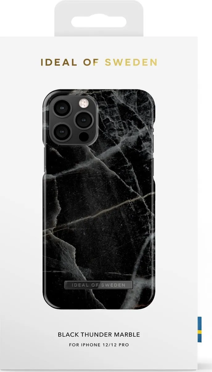 iDeal of Sweden iPhone 12/12 Pro Hoesje Black Thunder Marble - IDFCAW21-I2061-358 - afbeelding 4 van 6