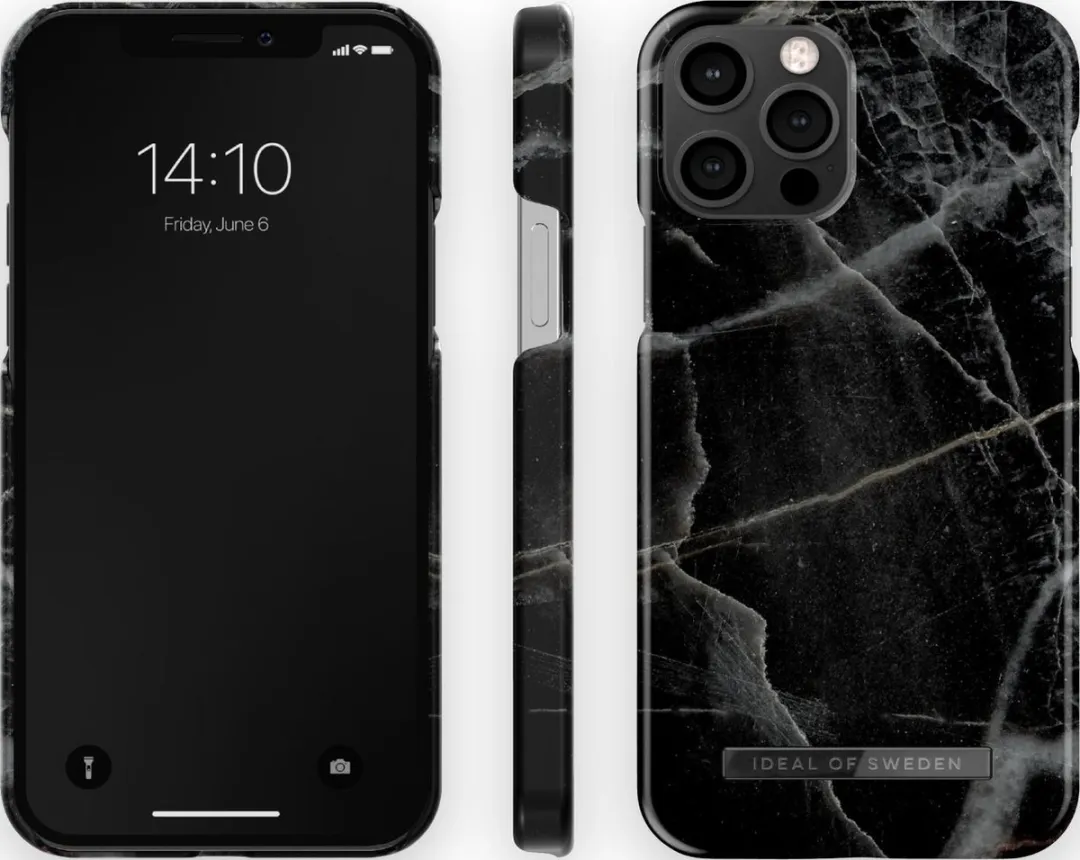 iDeal of Sweden iPhone 12/12 Pro Hoesje Black Thunder Marble - IDFCAW21-I2061-358 - afbeelding 3 van 6