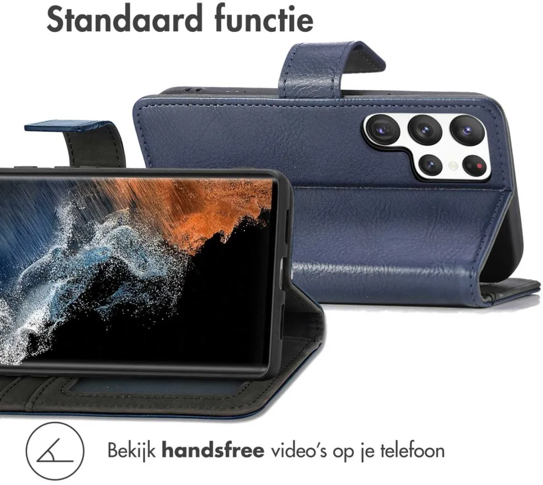 Imoshion Hoesje Samsung Galaxy S23 Ultra - 3 Pasjes - Donkerblauw