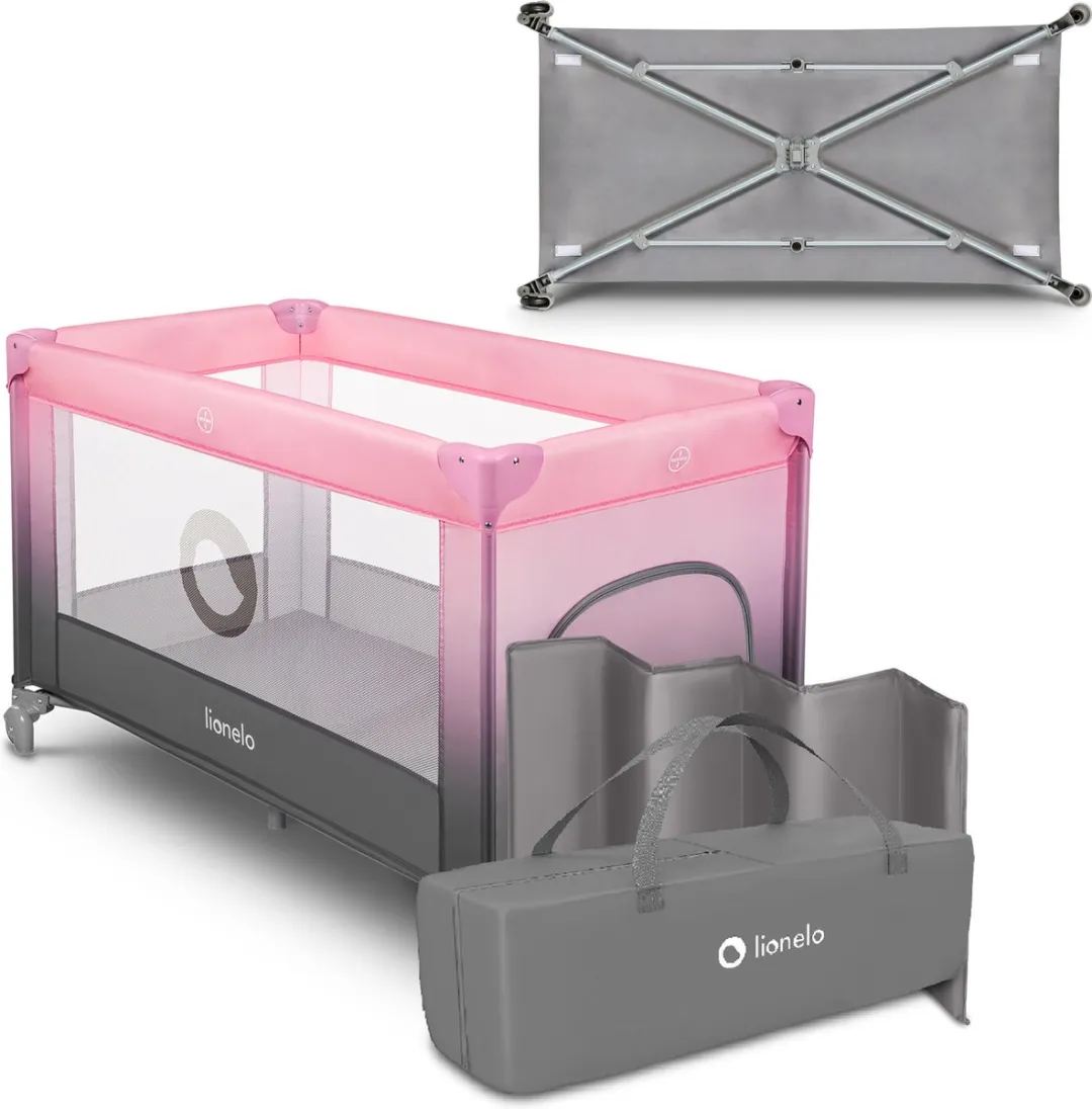 Lionelo Stefi Campingbedje 3-in-1 Roze Ombre