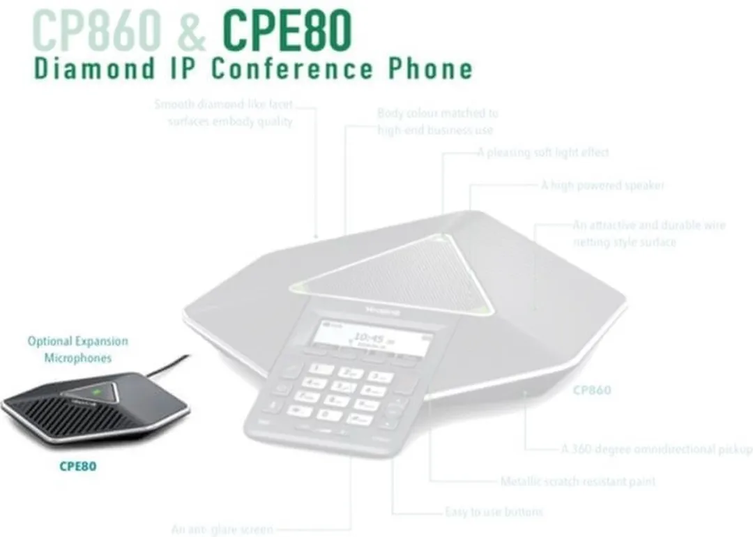 Yealink CPE80 VoIP Telefoon - 1 Handset - Antraciet - afbeelding 3 van 6
