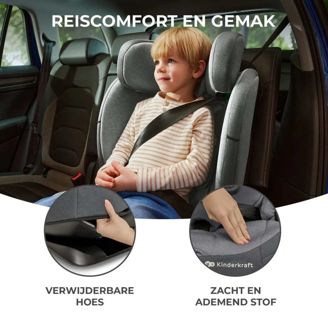 KinderKraft ONETO3 I-SIZE Autostoeltje 76-150cm - Isofix - Blauw