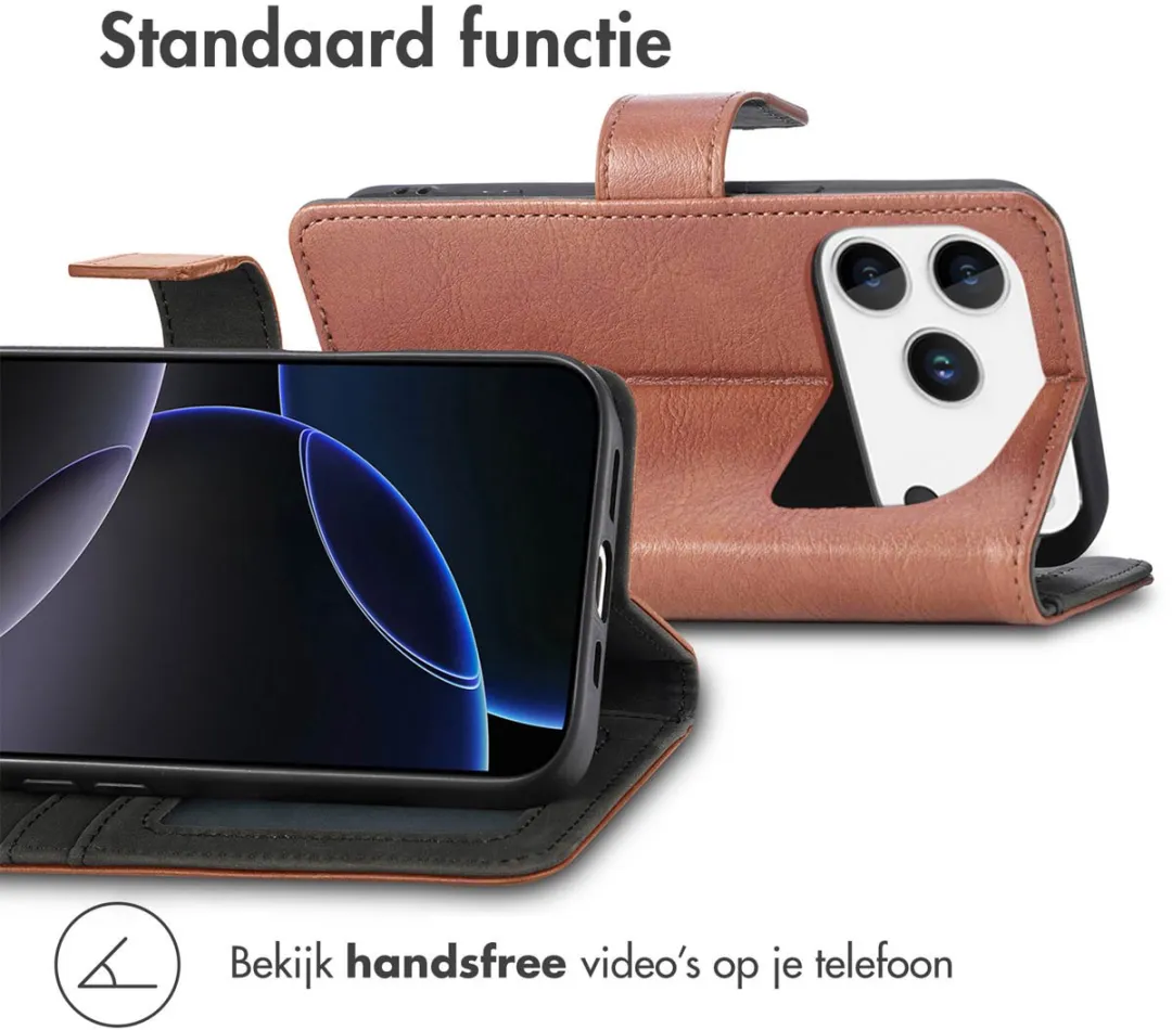 Imoshion Hoesje iPhone 17 Pro Max - 3 Pasjes - Bruin