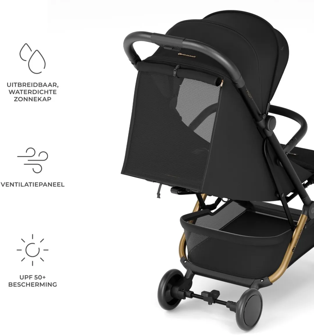 KinderKraft PILOT2 Reisbuggy - Zwart