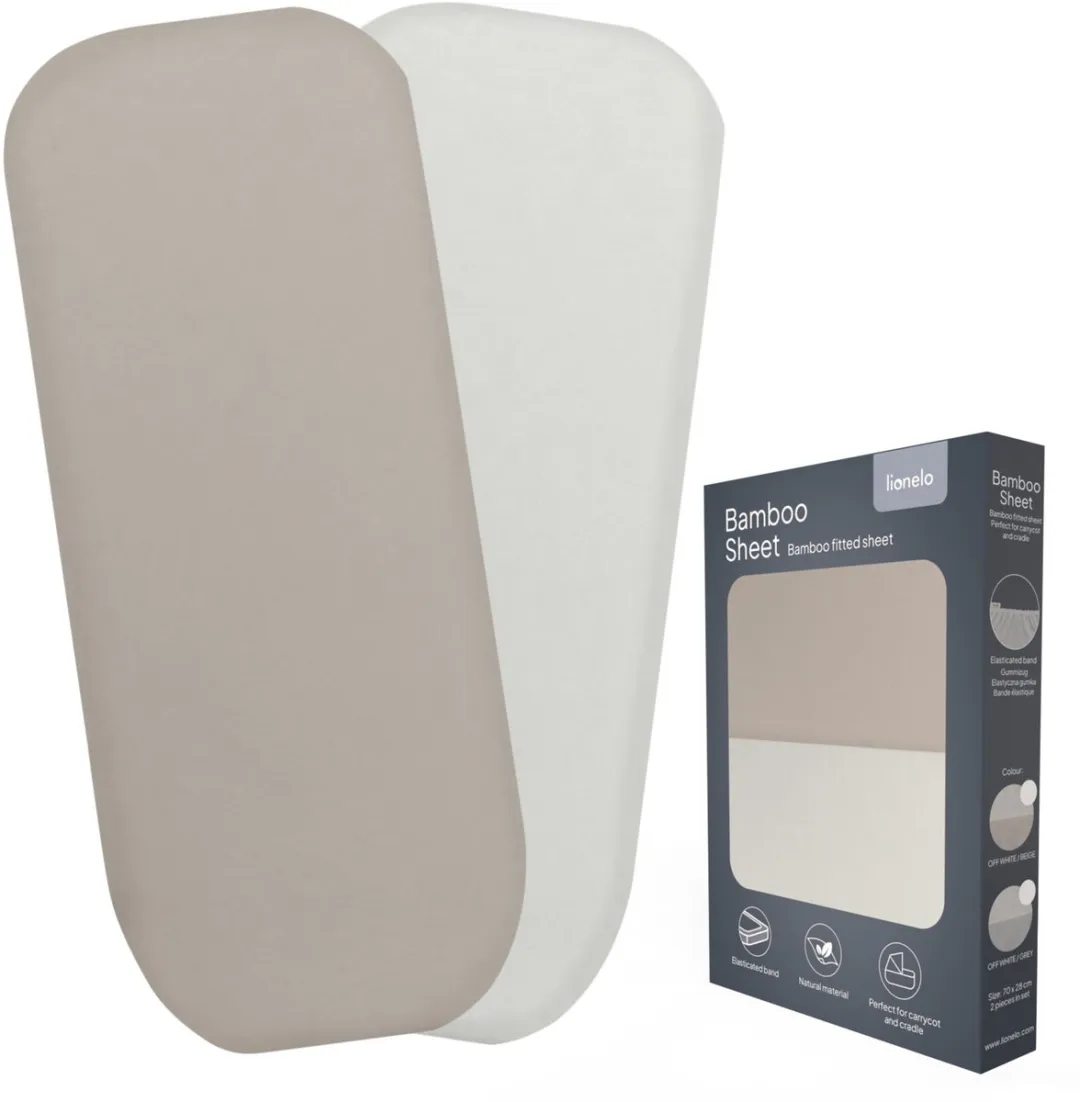 Lionelo Bamboe Lakenset 2-delig 70x28cm - Grijs