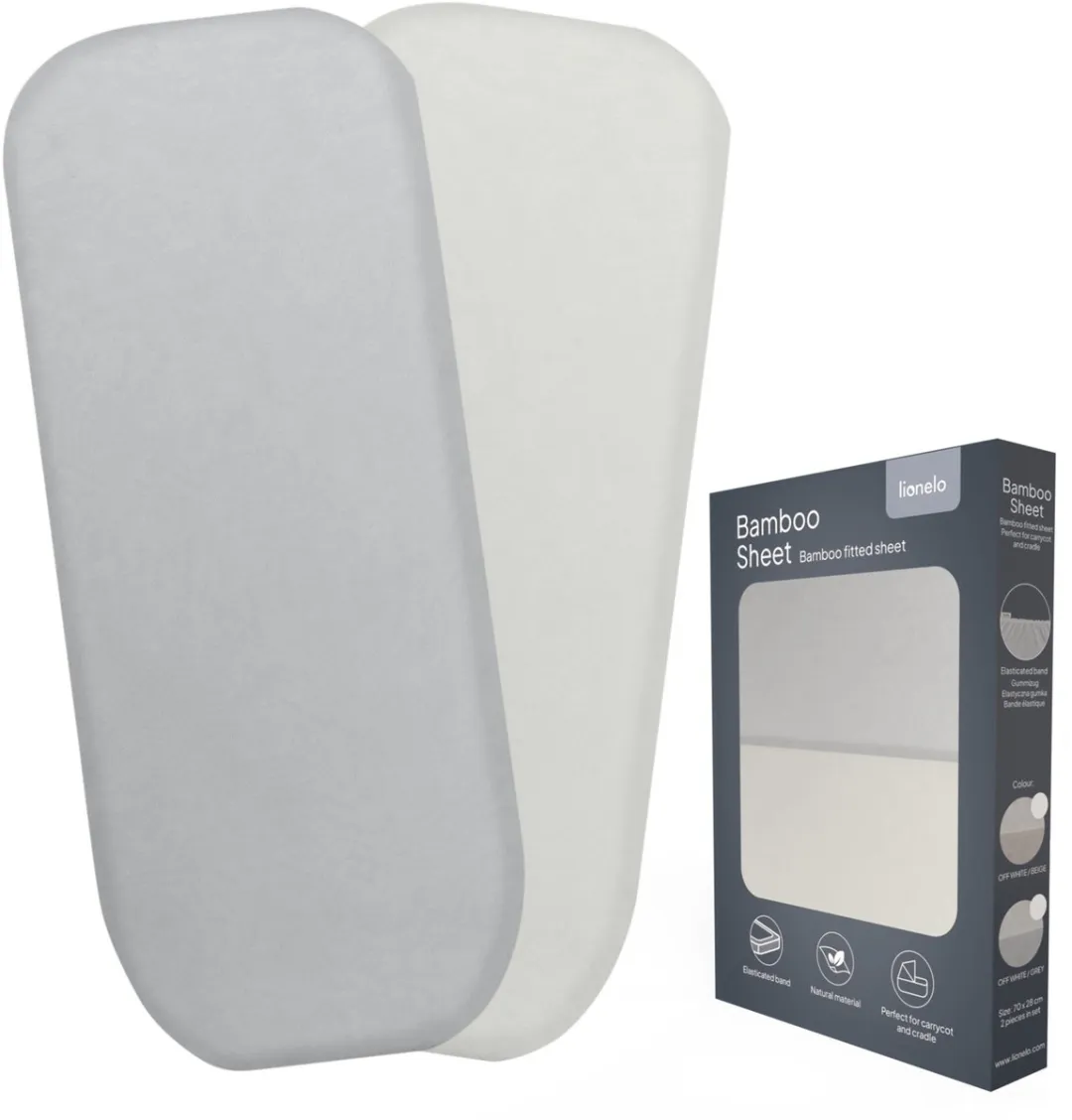 Lionelo Bamboe Lakenset 2-delig 70x28cm - Grijs