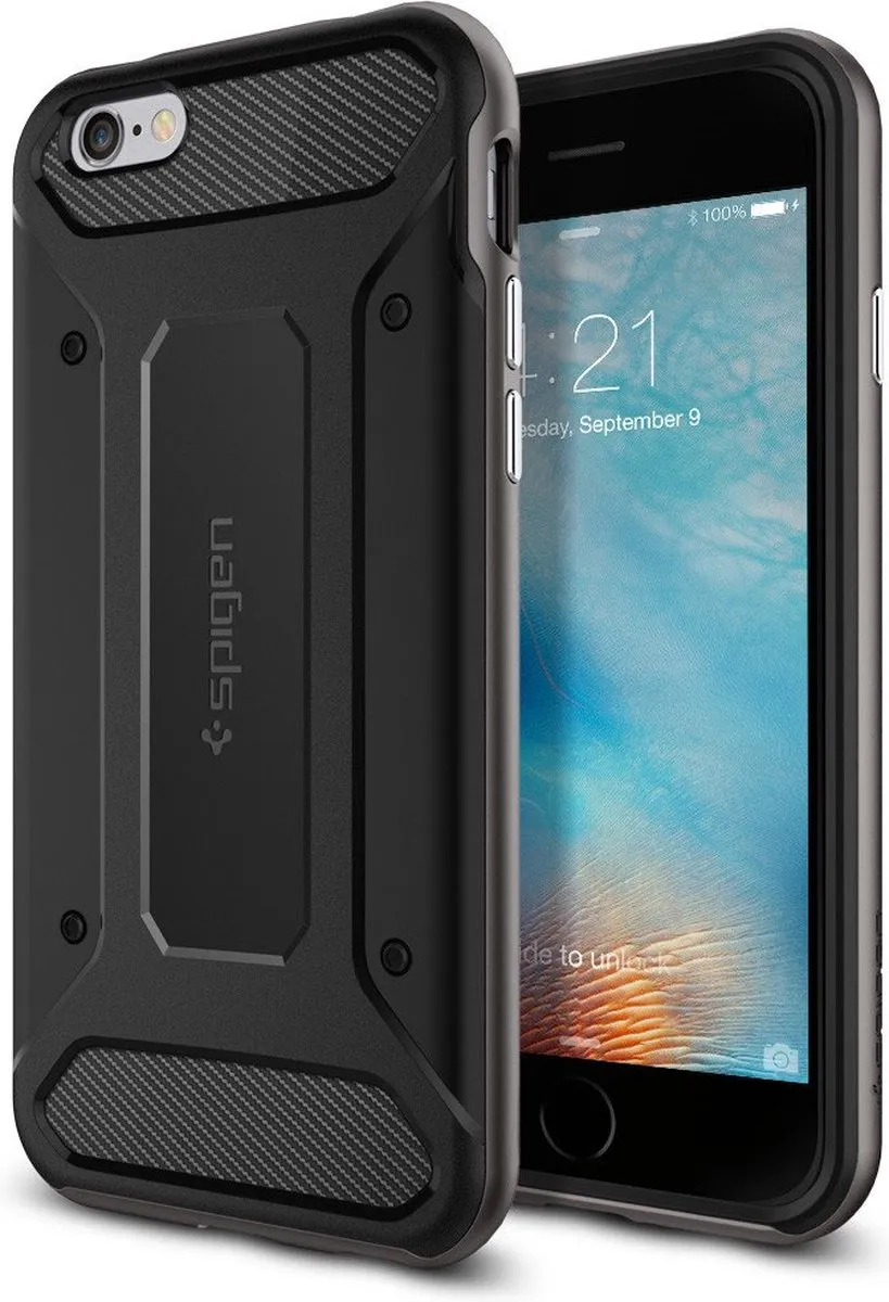 Spigen Neo Hybrid Carbon iPhone 6/6s Hoes - Gun Metal