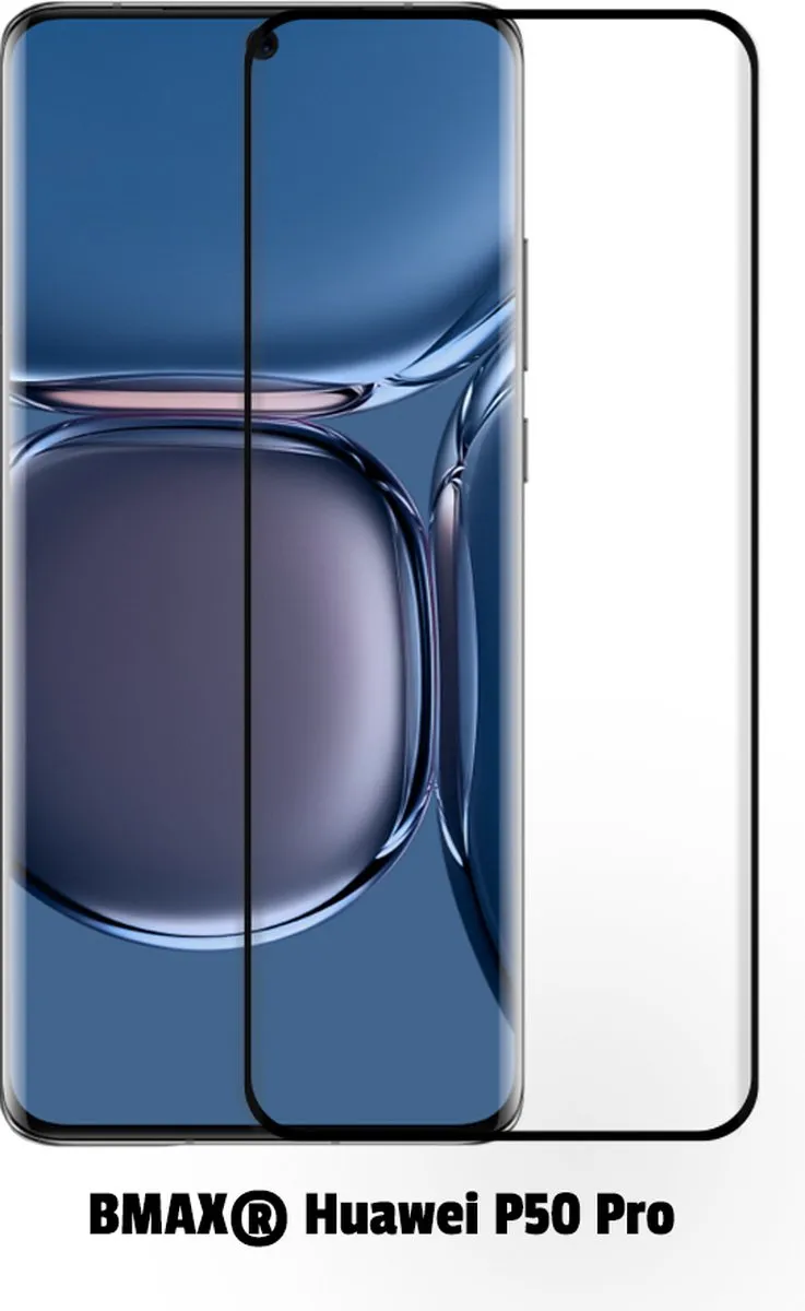 BMAX Huawei P50 Pro Screenprotector Glas - 2 Stuks - Zwart