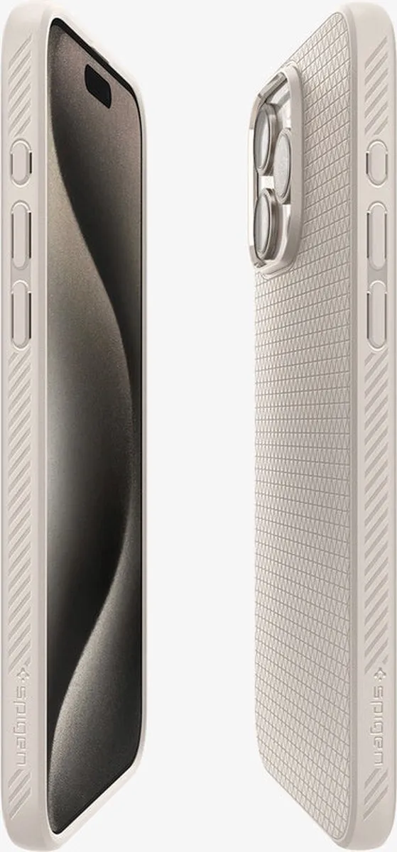 Spigen Liquid Air Hoesje iPhone 15 Pro - Natuurlijk - Titanium - 8809971221061 - afbeelding 4 van 6