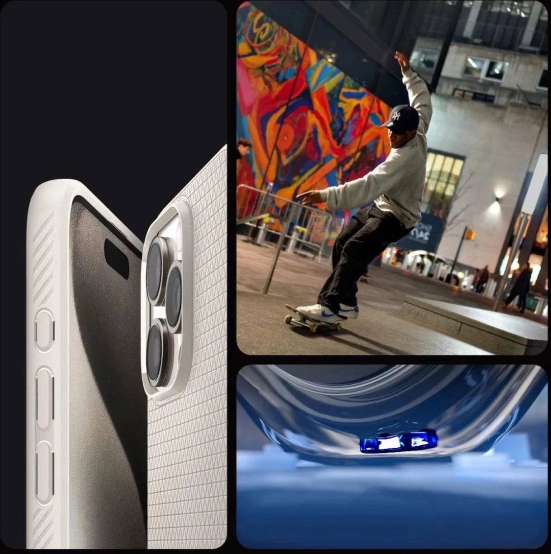 Spigen Liquid Air Hoesje iPhone 15 Pro - Natuurlijk - Titanium - 8809971221061 - afbeelding 5 van 6