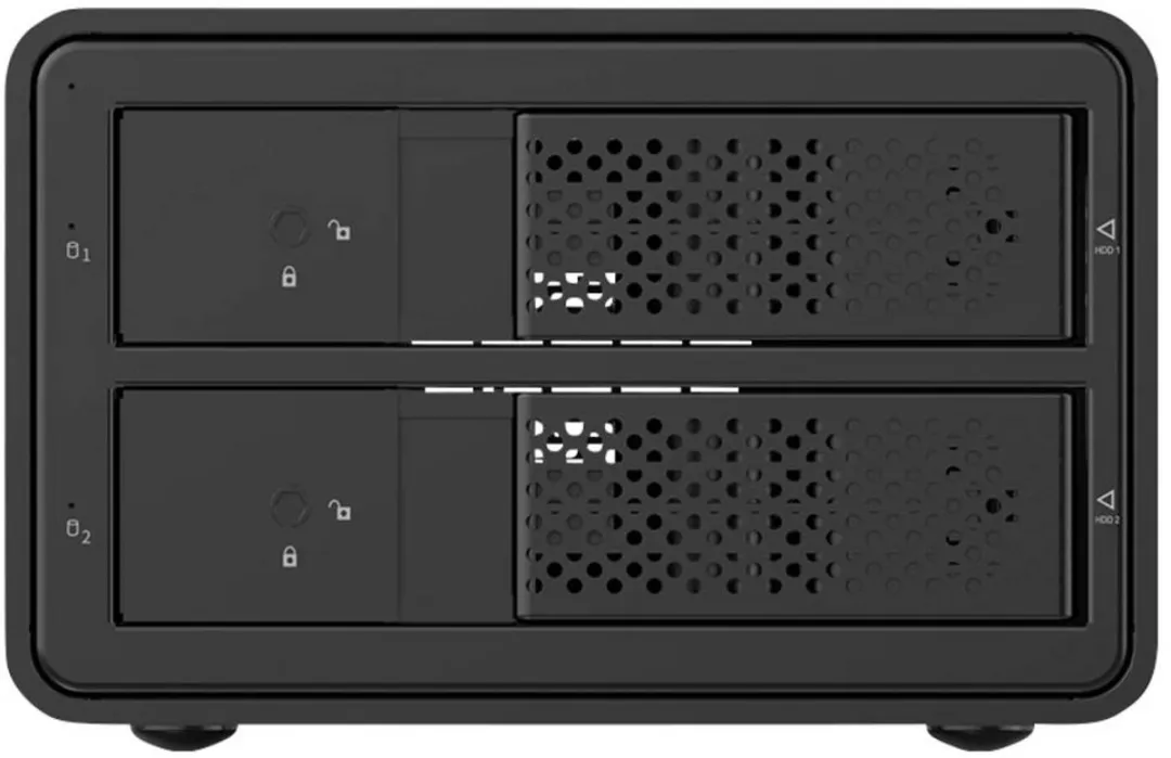 Renkforce RF-6647596 2-Bay 3.5" HDD Behuizing - USB 3.0 - Zwart