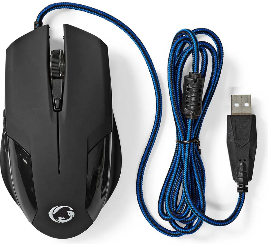 Nedis GMWD110BK Gaming Muis - Bedraad - 6 Knoppen - Zwart