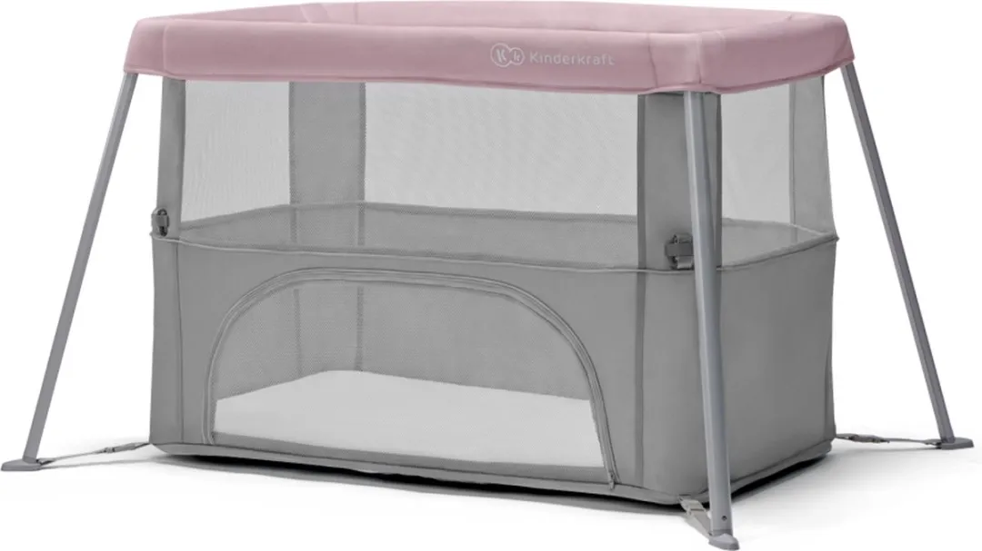 KinderKraft MOVI Reisbedje Roze - Wieg + Matras