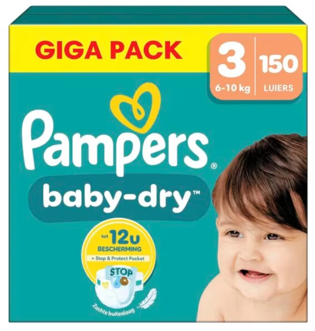 Pampers Baby Dry Luiers Maat 3 - 450 Stuks (3x150)