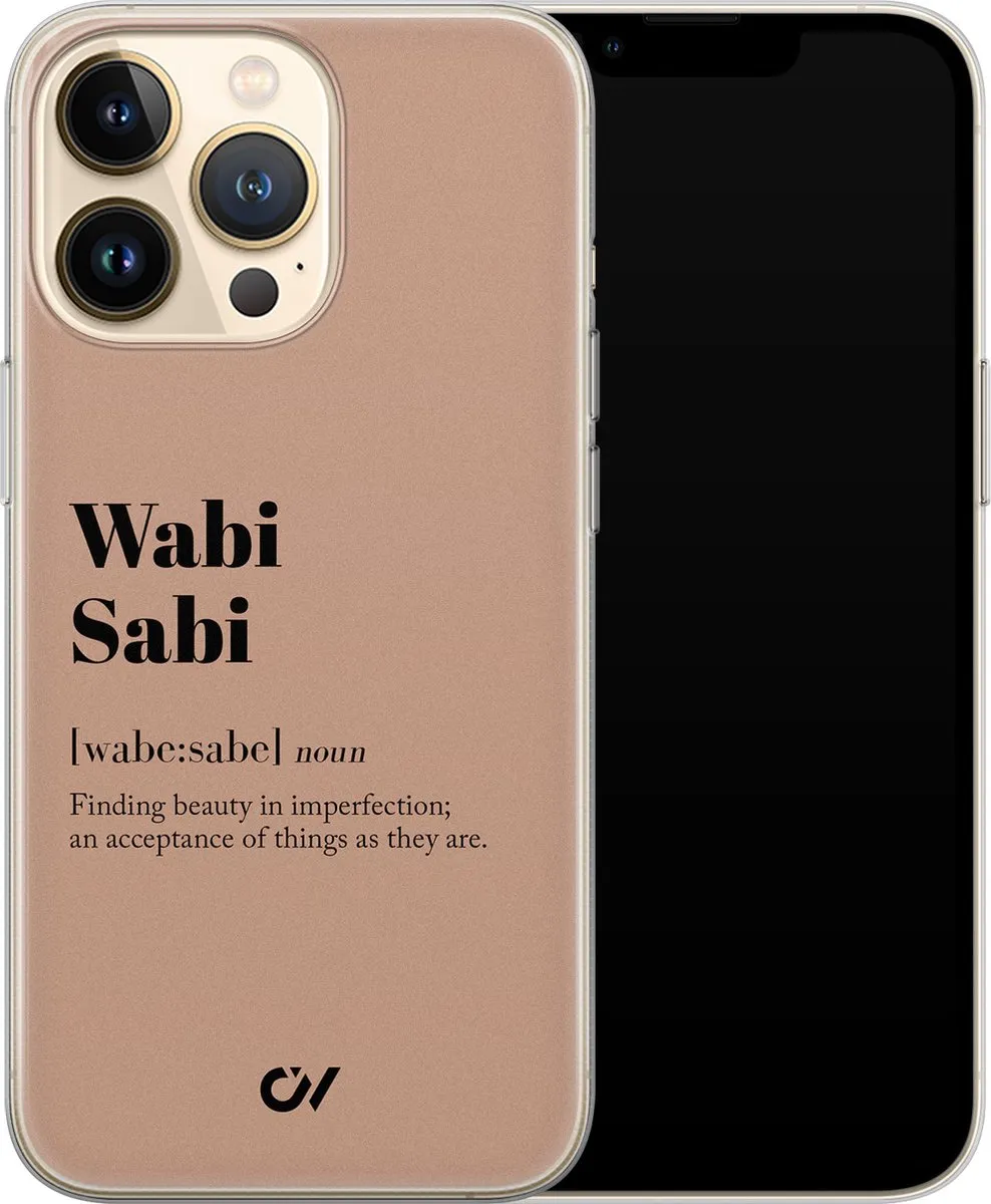Casevibes iPhone 13 Pro Hoesje Wabi Sabi - Bruin - A/13P/UV/038