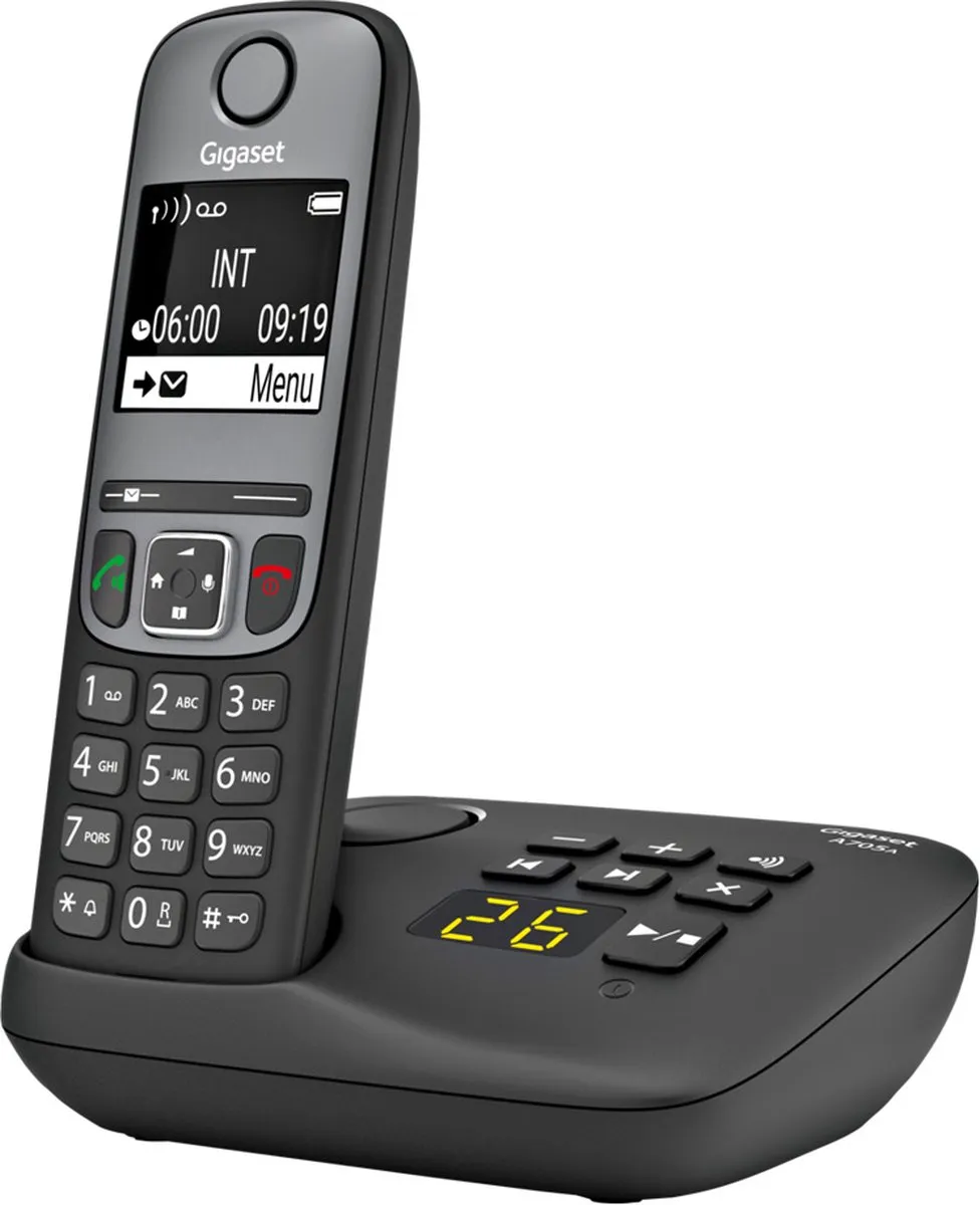 Gigaset A705A DECT Telefoon - 4 Handsets - Zwart