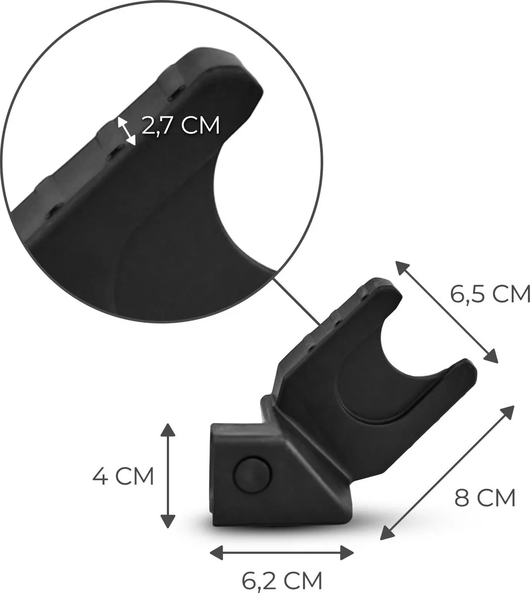 KinderKraft HELSI 2 Universele Adapters - 1 Paar - Zwart