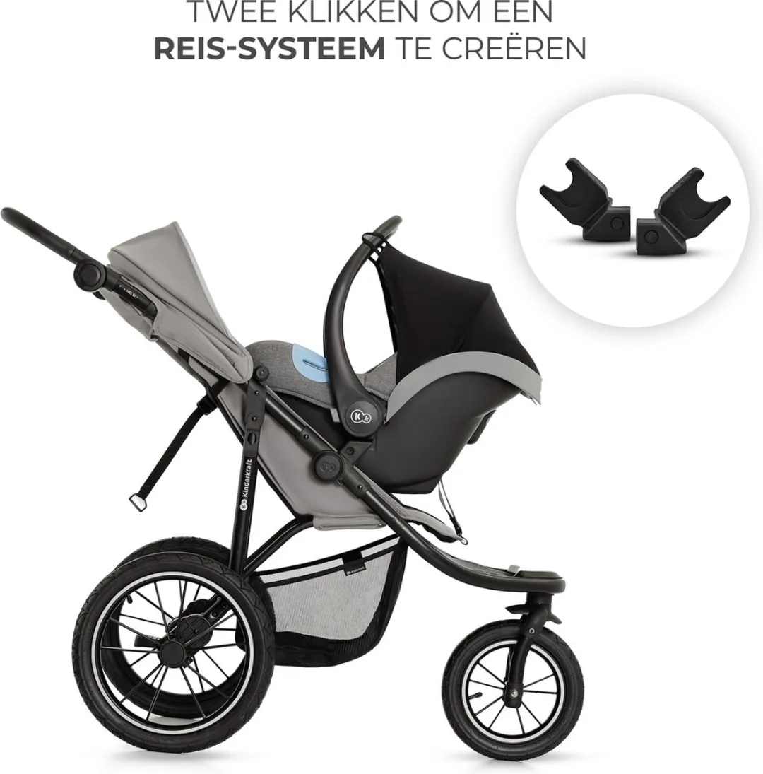 KinderKraft HELSI 2 Universele Adapters - 1 Paar - Zwart