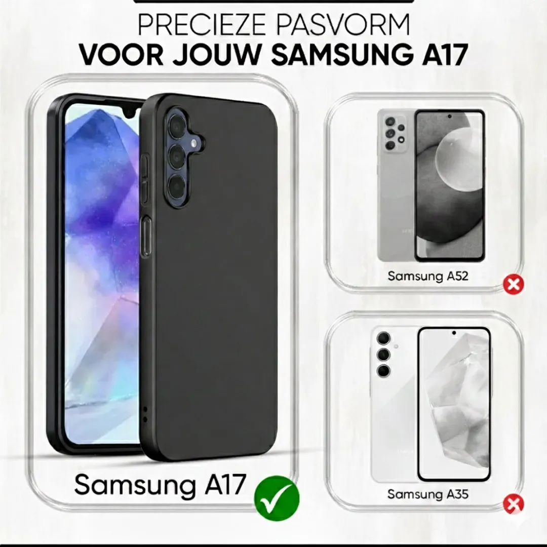 NUVEX Siliconen Hoesje Samsung Galaxy A17 - Zwart