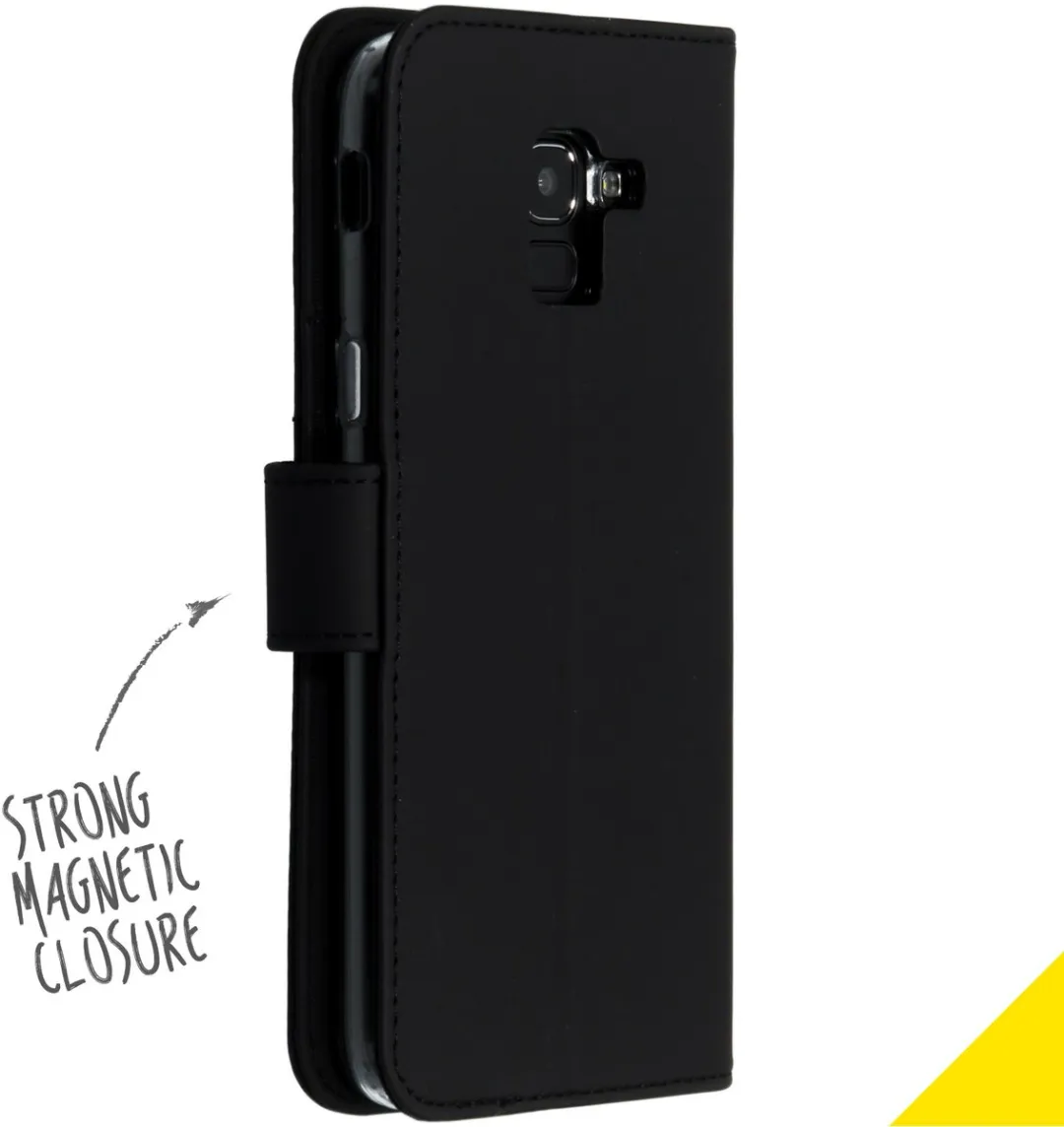 Accezz Hoesje Samsung Galaxy J6 Wallet Softcase - Zwart