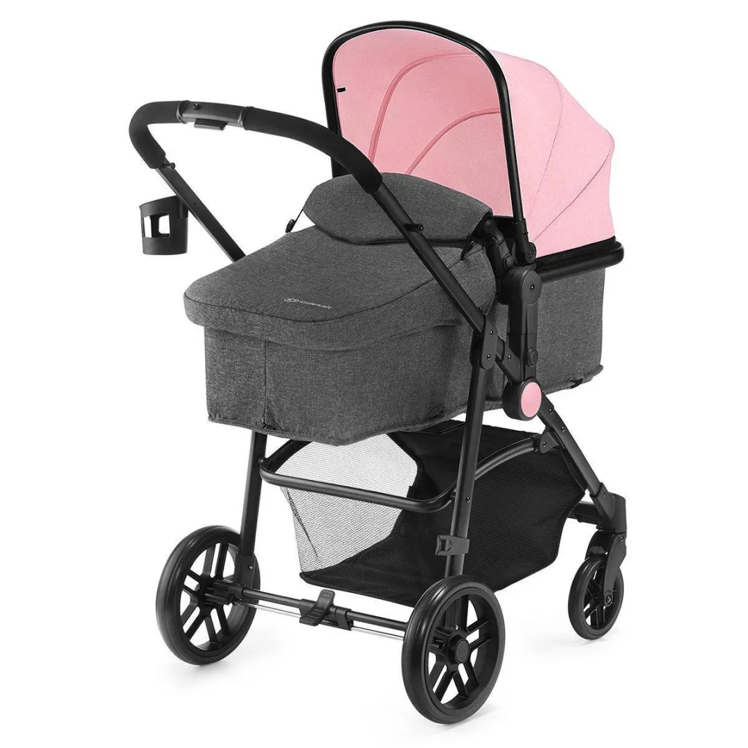 KinderKraft Juli 3-in-1 Kinderwagen inclusief autostoel - Roze