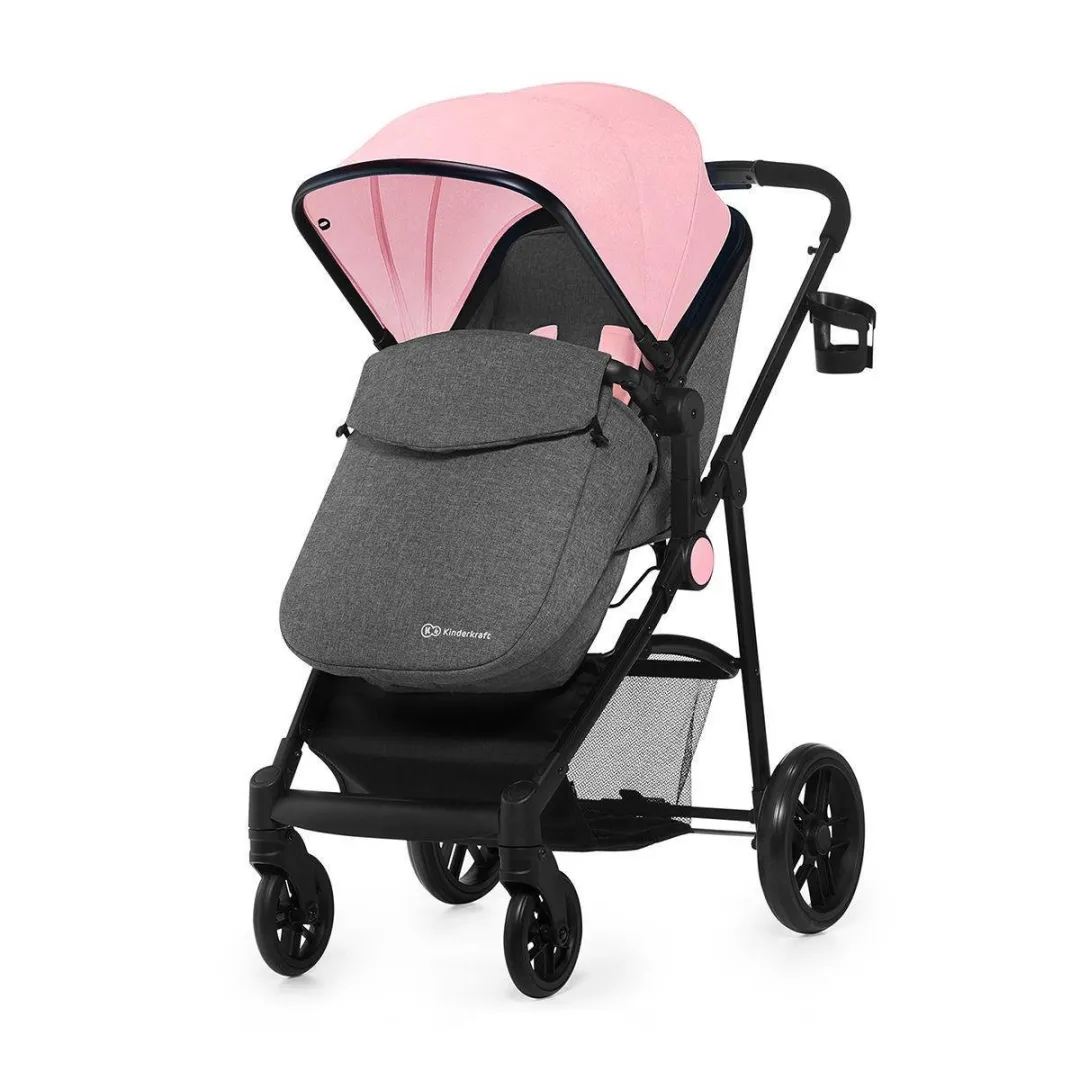 KinderKraft Juli 3-in-1 Kinderwagen inclusief autostoel - Roze