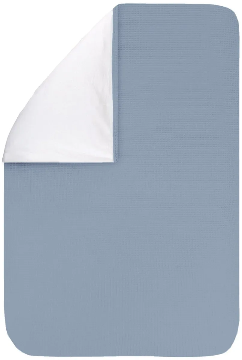 BINK Bedding Wafel Dekbedovertrek 135x100cm - Grijsblauw