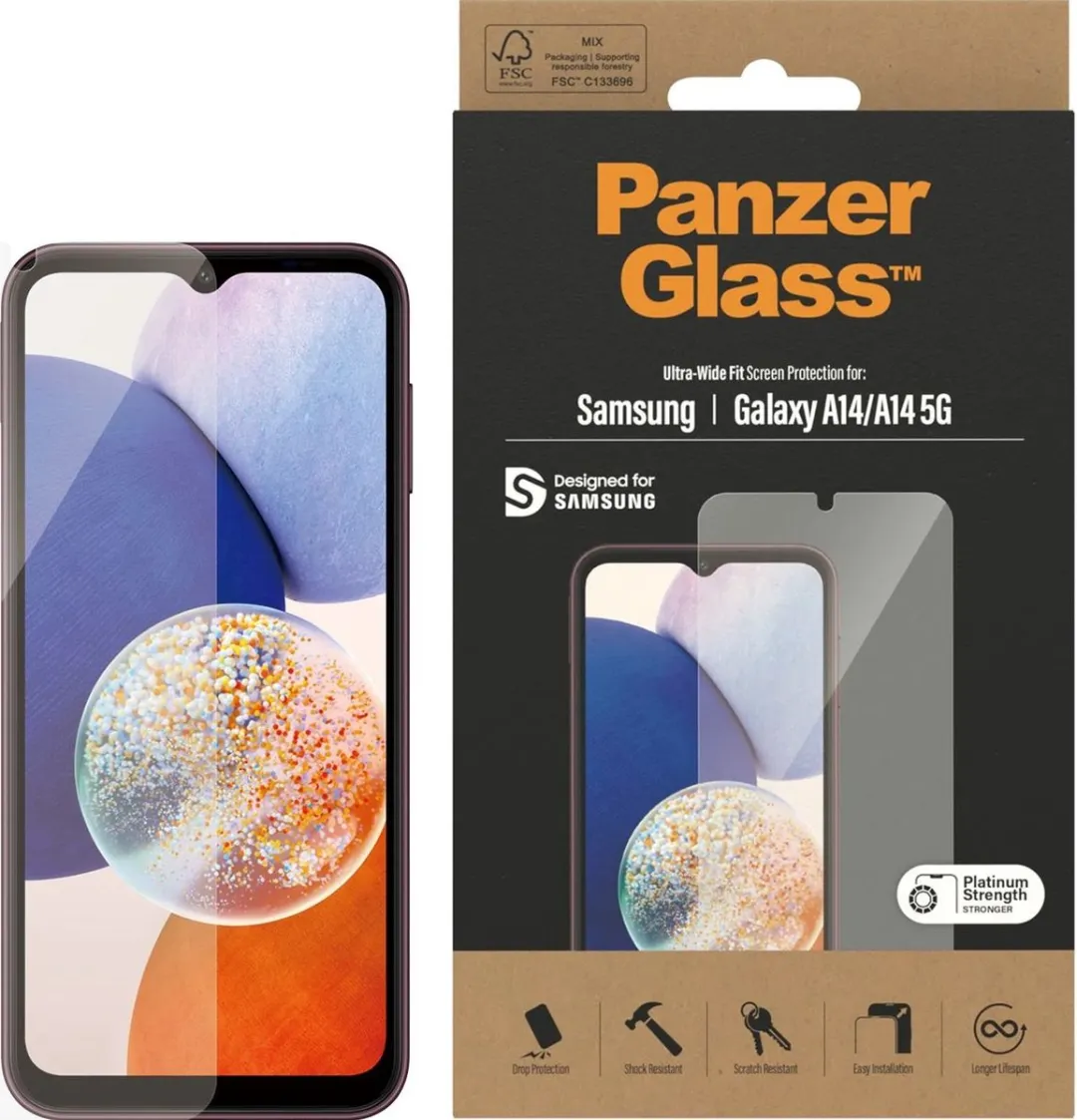 PanzerGlass PZ-7321 Screenprotector Samsung Galaxy A14 - Case Friendly - afbeelding 6 van 6