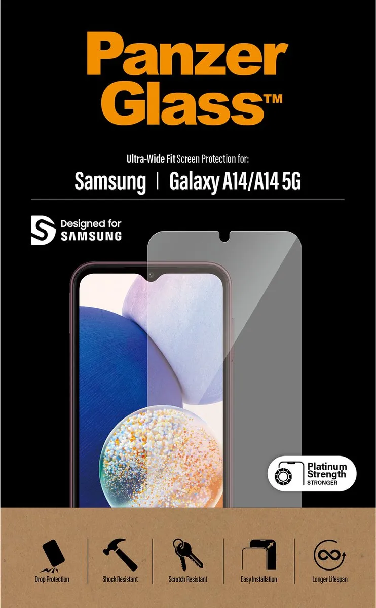 PanzerGlass PZ-7321 Screenprotector Samsung Galaxy A14 - Case Friendly