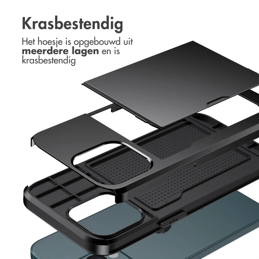 Imoshion Hoesje iPhone 13 Pro Max - Pasjeshouder 2 Stuks - Zwart