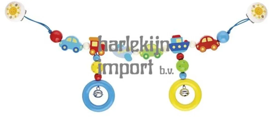 Goki Baby Kinderwagenspanner Voertuigen 40cm - Multicolor