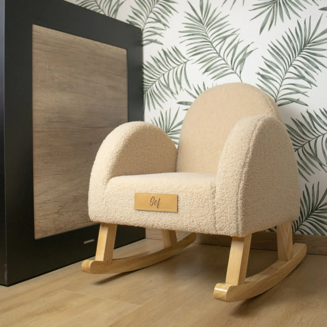 Schommelstoel ~ Teddy Beige