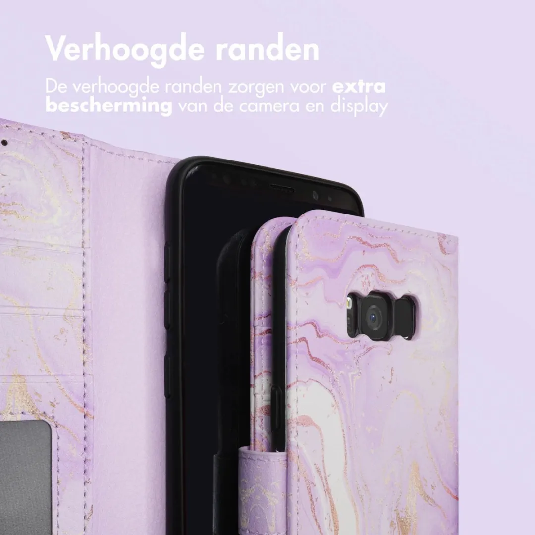 Imoshion Samsung Galaxy S8 Hoesje Purple Marble - 3 Pasjes - afbeelding 6 van 6