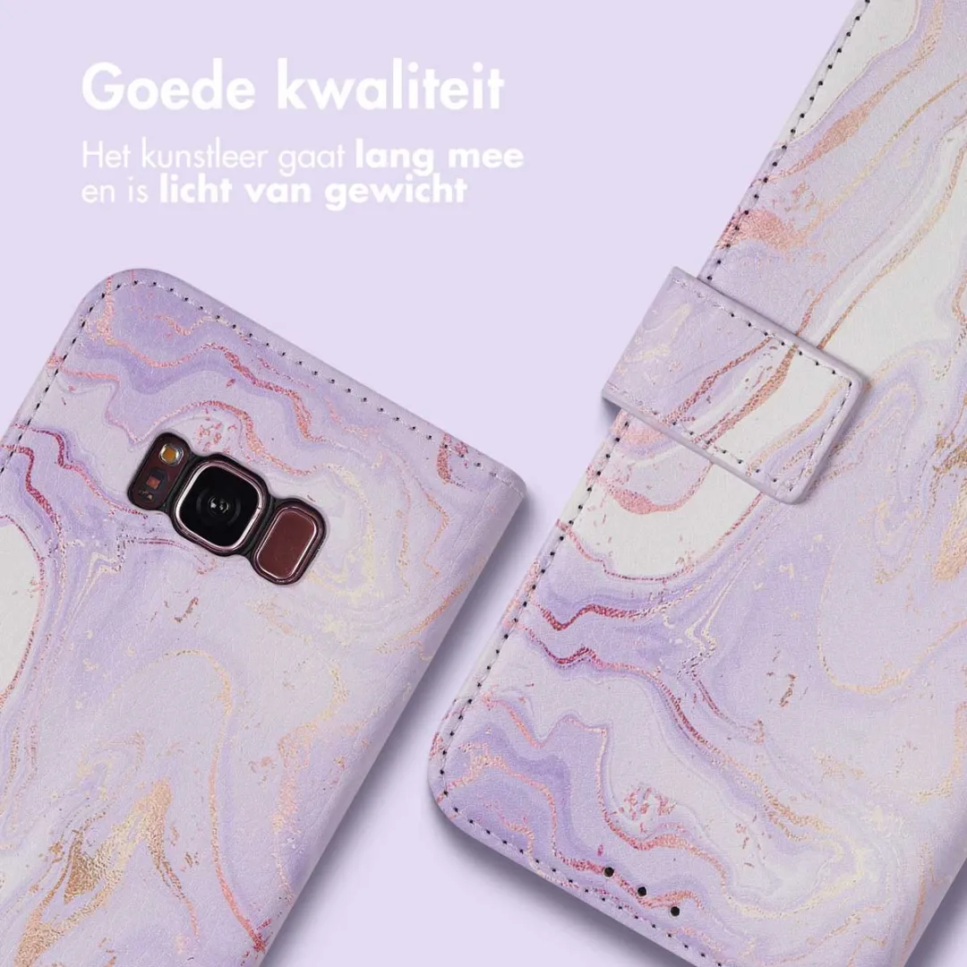Imoshion Samsung Galaxy S8 Hoesje Purple Marble - 3 Pasjes