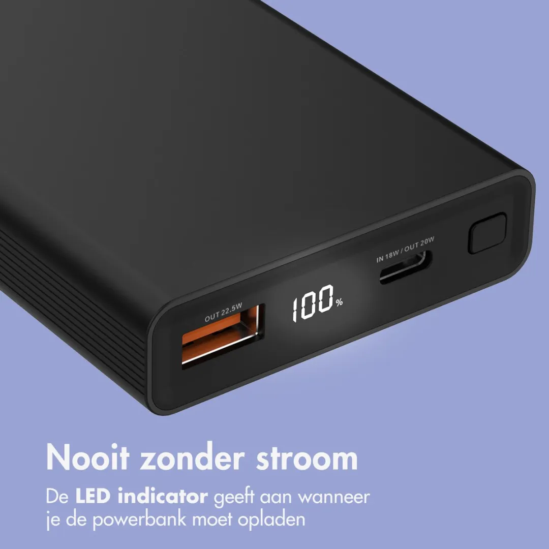 Imoshion Ultra Mini Powerbank 10000mAh SH00071177 - 22.5W - Zwart - afbeelding 6 van 6