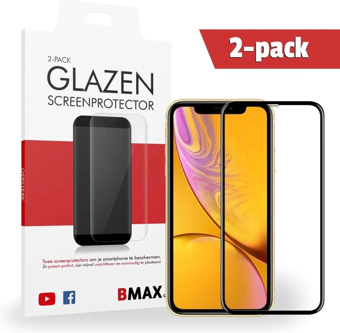 BMAX iPhone XR Screenprotector Full Cover Glas