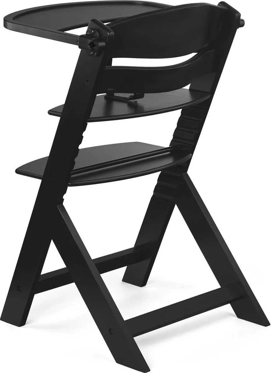 KinderKraft ENOCK Houten Kinderstoel 3-in-1 - Zwart