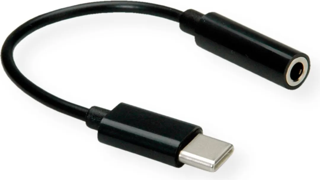 Value USB-C naar 3,5mm Audio Adapter 0,13m - Zwart - afbeelding 6 van 6