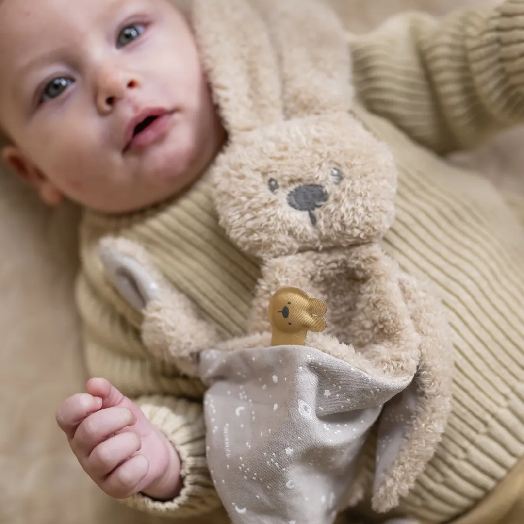 Nattou Lapidou Knuffeldoekje Konijn 36cm - Zand