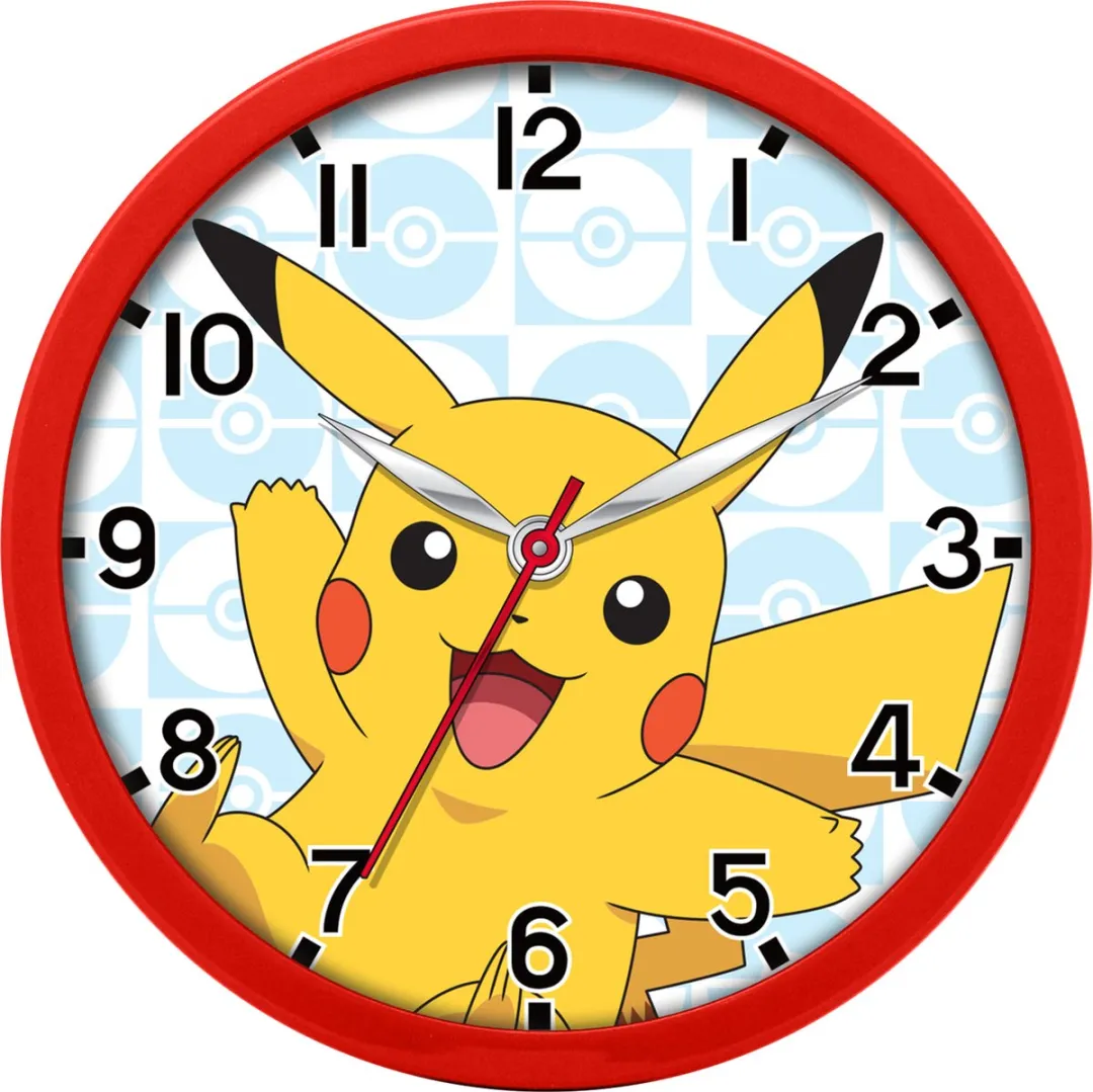 Pokémon Wandklok Pikachu - Multicolor
