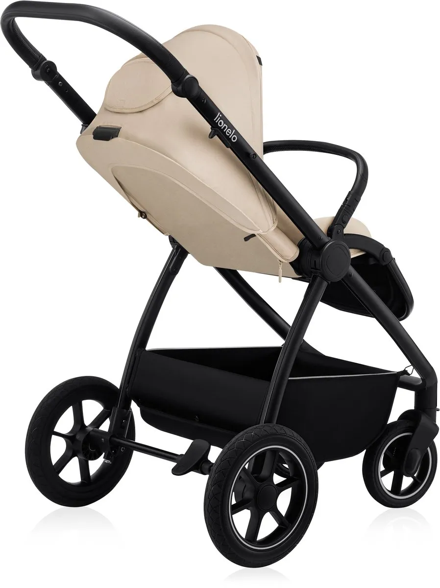 Lionelo Meril 3in1 Kinderwagen - Buggy – XL Reiswieg, Wandelwagen & ADAC-gecertificeerd Autostoeltje – All-Terrain Wielen – Compleet Accessoireset – UPF50+