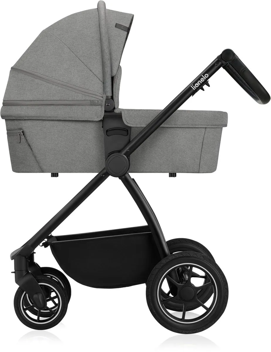 Lionelo Meril 3in1 Kinderwagen - Buggy – XL Reiswieg, Wandelwagen & ADAC-gecertificeerd Autostoeltje – All-Terrain Wielen – Compleet Accessoireset – UPF50+