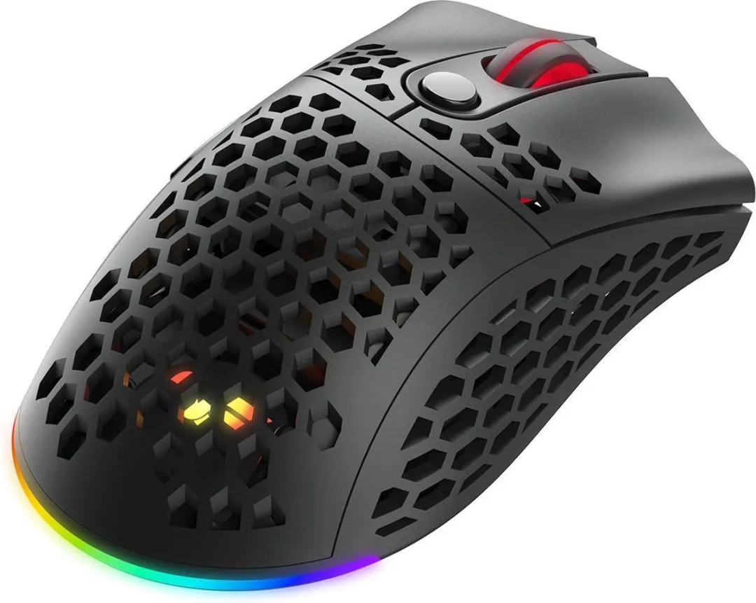 NÖRDIC NG FreeFlyer Ambidextrous RF Wireless Muis - 7 Knoppen - 19000 DPI - Zwart - afbeelding 4 van 4