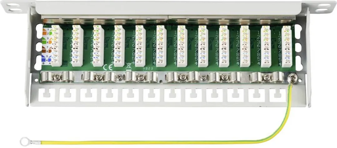 Renkforce RF-4996628 Patchpaneel 12 Poorten CAT 6A - Grijs