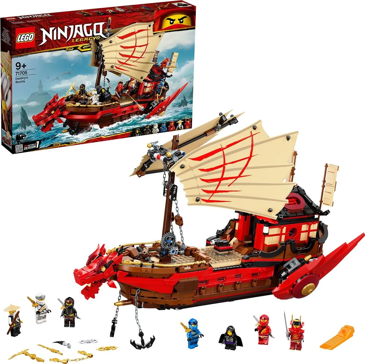 LEGO Ninjago Legacy Destiny's Bounty 71705 - 7 Minifiguren